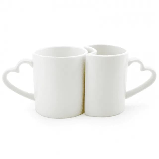 Caneca Love Dupla - Alça Coração - 325ml