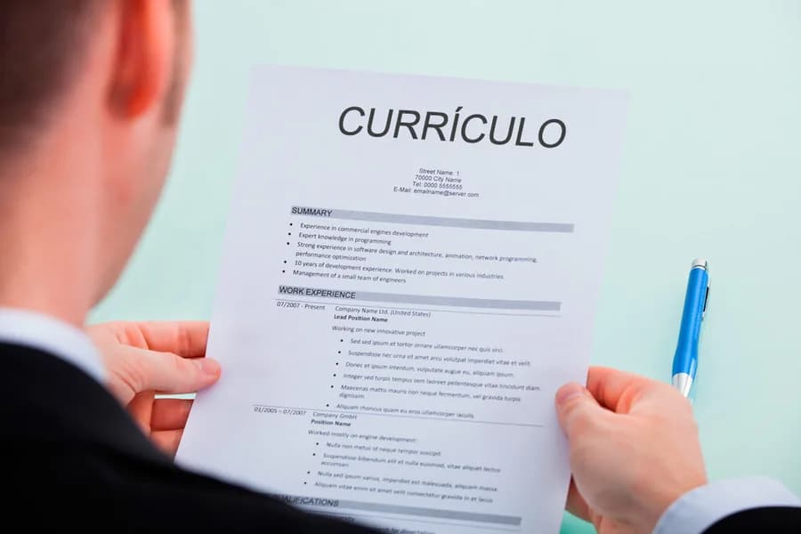 Criação de currículo
