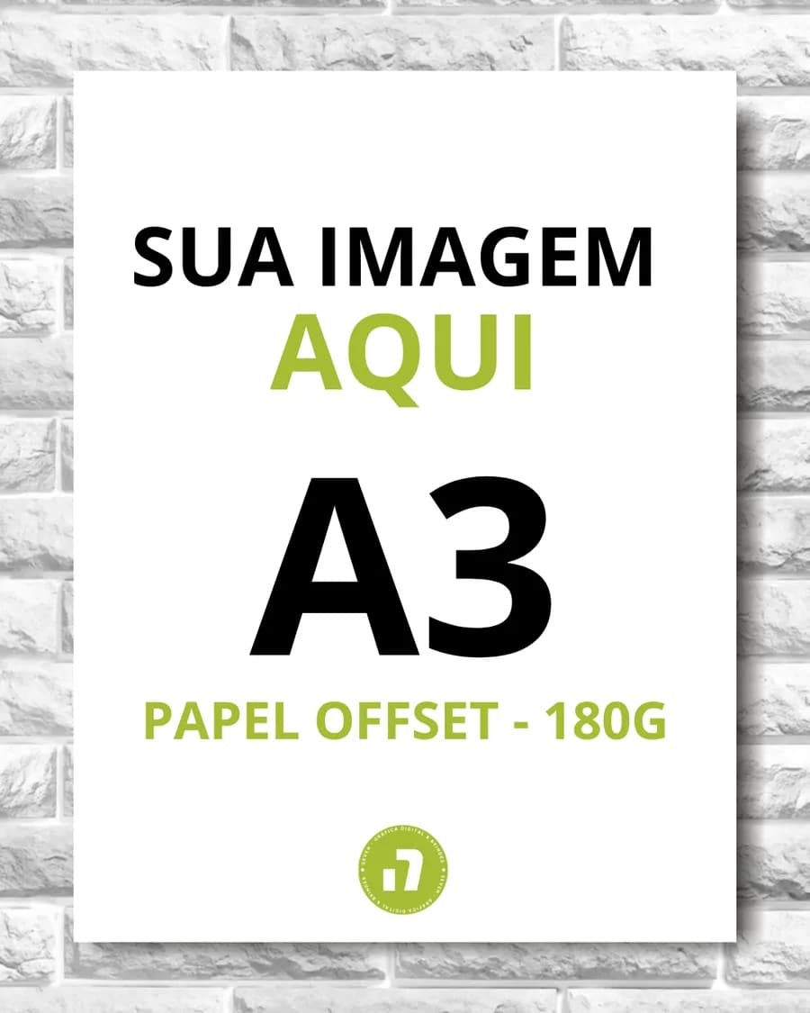 IMPRESSÃO PAPEL OFFSET 180G - A3